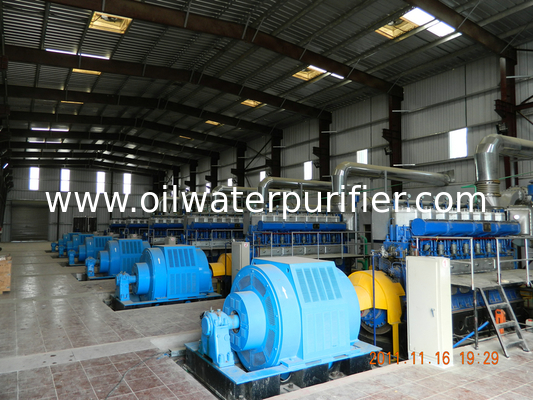 6 X 2MW Electric Power Station Four Stroke Generator Set Pressure Lubrication Method
