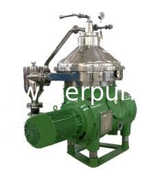 5000L / H Centrifugal Industrial Oil Separator Vertical Nozzle Type Stainless Steel Materials